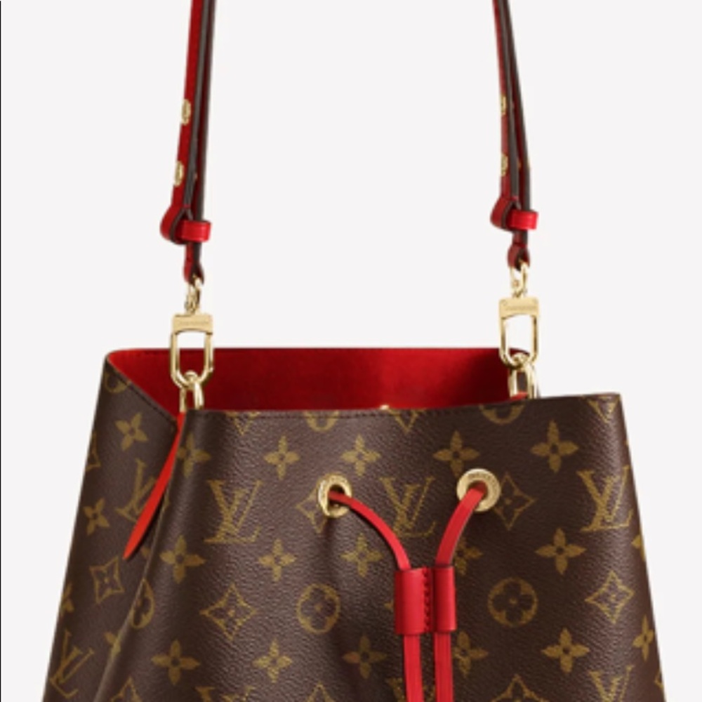 Authentic- LV Neonoe Bucket Drawstring, Freesia, Discontinued Color As Of 2019 - Picture 3 of 11